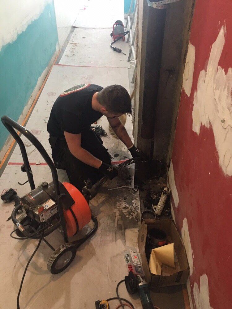 Snaking a sewer line at Filmore St