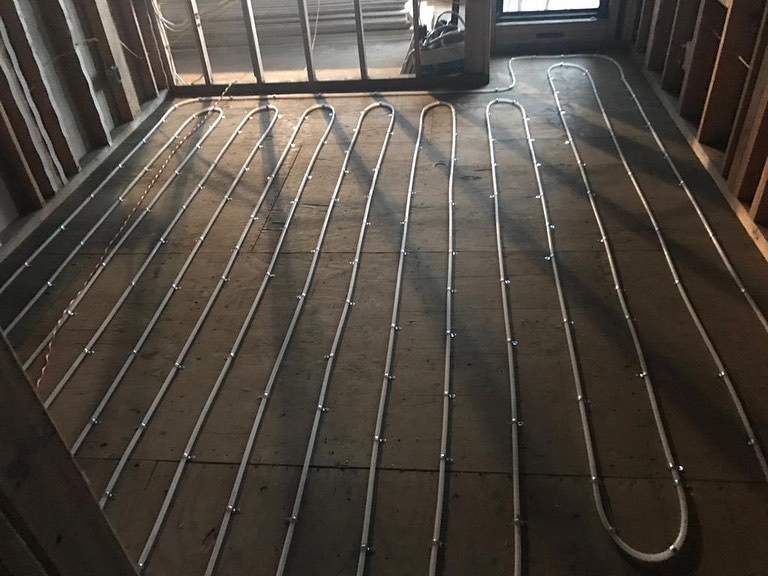 Ready for gypcrete pour in the morning at this Marina District home.