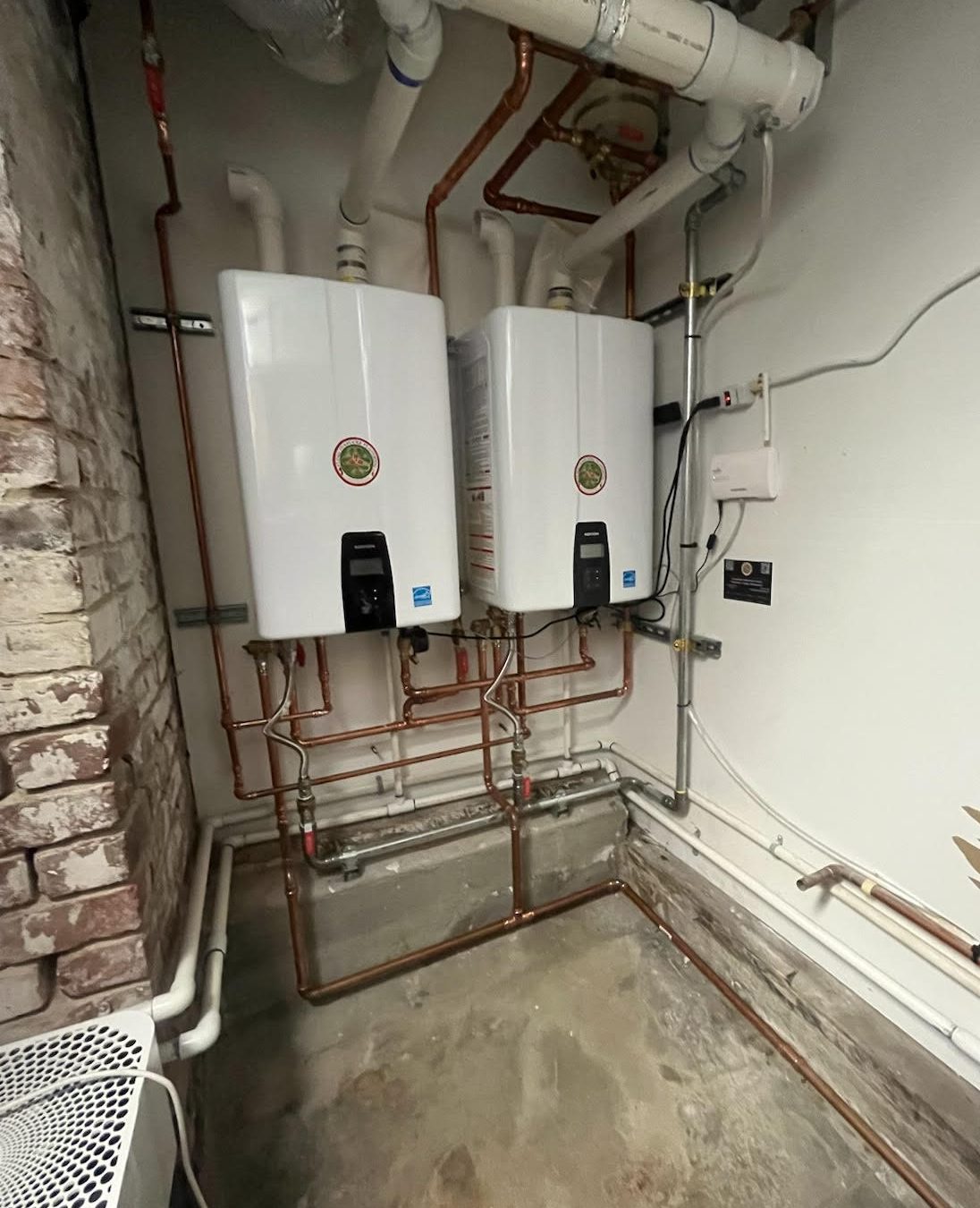 Two navien NPE 240 A2 Tankless Water Heaters in San francisco Installed