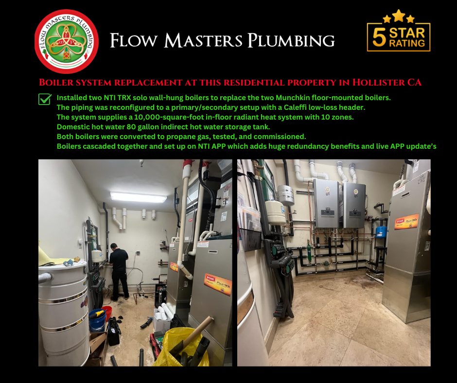 boiler replacement in a resiential place in hollister CA