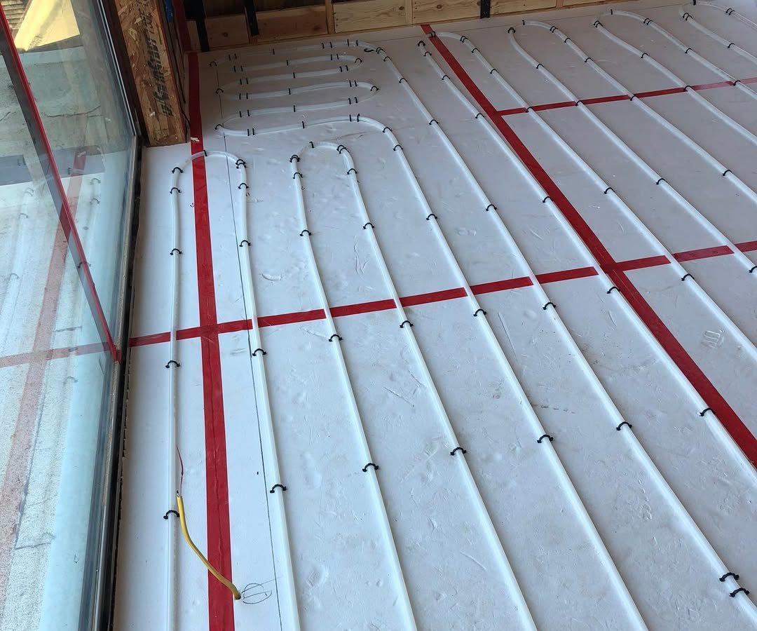 hePEX ready for gypcrete sub floor pour